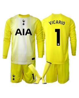 Billige Fotballdrakt Tottenham Hotspur Guglielmo Vicario #1 Keeper Replika Tredjedraktsett Barn 2025-26 Langermet (med bukser)